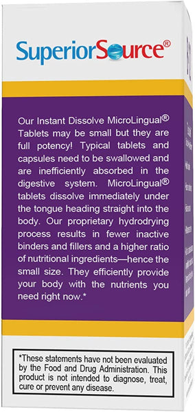 Superior Source No Shot Vitamin B12 Cyanocobalamin 1000 mcg