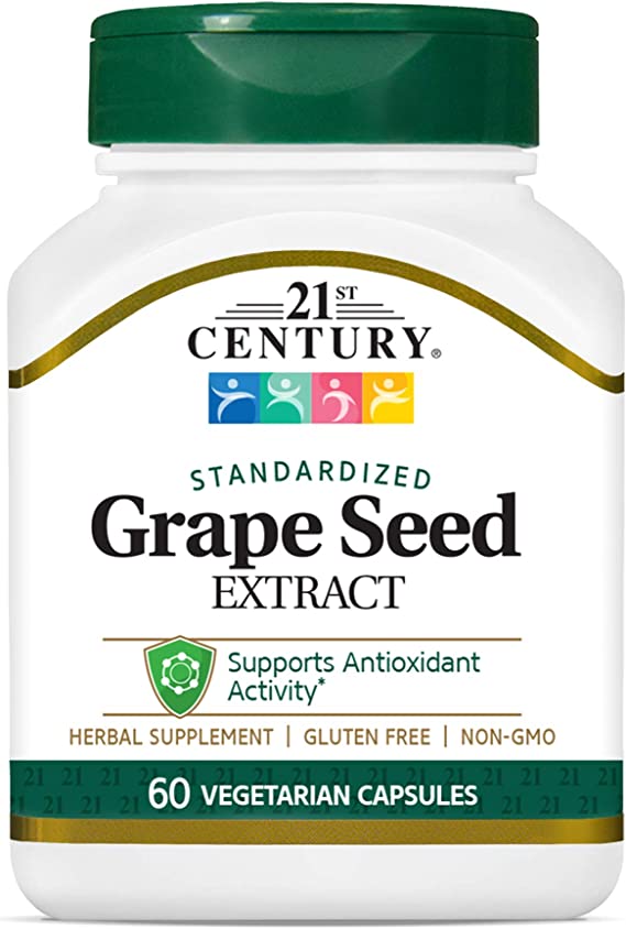 21st Century Grape Seed Extract Veg Capsules, 60 Count