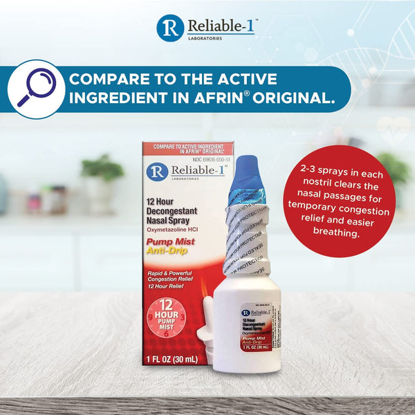 Reliable-1 Laboratories Nasal Spray 12-Hour Relief Nasal Decongestant