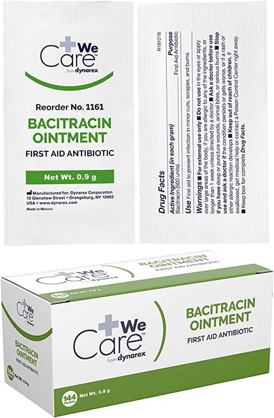 Bacitracin Ointment, 0.9 gram packets, Box/144