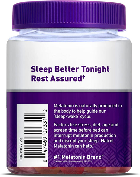 Natrol Melatonin Sleep Aid Gummy,10mg, 90 Strawberry Flavored Gummies