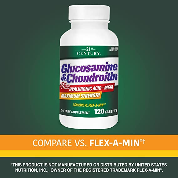 21st Century Glucosamine and Chondroitin Plus Tablets, 120 Count