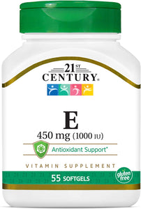 21st Century Vitamin E 1000 I.U. (Dl-Alpha) Softgels, 55-Count