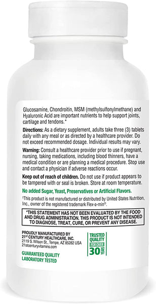 21st Century Glucosamine and Chondroitin Plus Tablets, 120 Count