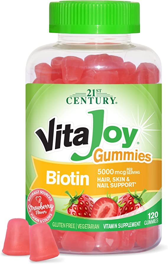 VitaJoy Biotin Vitamin Supplement 5000 mcg - 120 Vegetarian Gummies