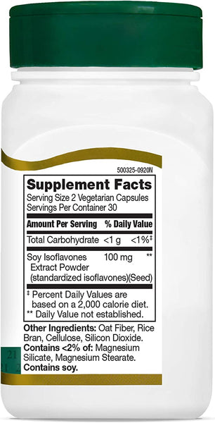 21st Century Soy Isoflavones Veg Capsules, 60Count