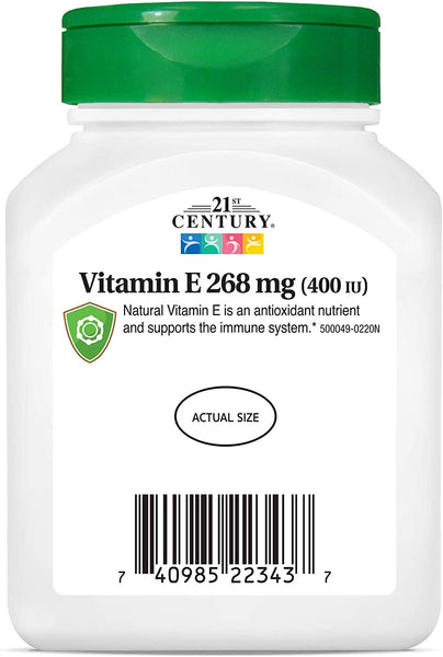 21st Century E 400 I.U. Natural (D-Alpha) Softgels, 110-Count