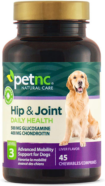 PetNC Natural Care Hip and Joint Health Advanced Chewables for Dogs, 45 Count