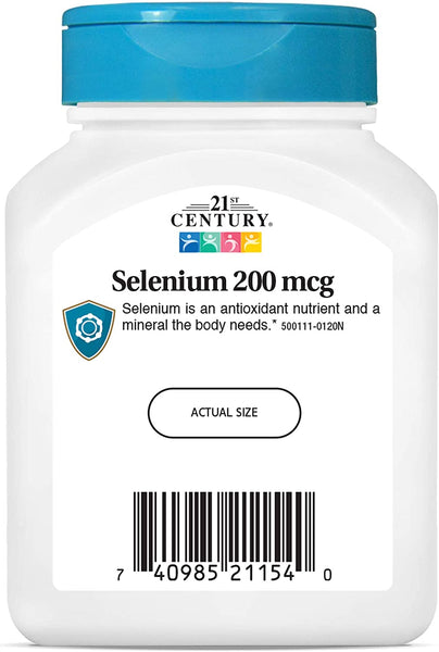 21st Century Selenium 200 mcg Capsules, 60 Count