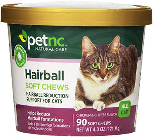 PetNC Natural Care Hairball Soft Chews for Cats 90 Count