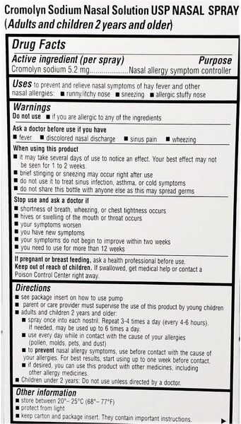 Healthguard Cromolyn Sodium Nasal Solution 5.2mg