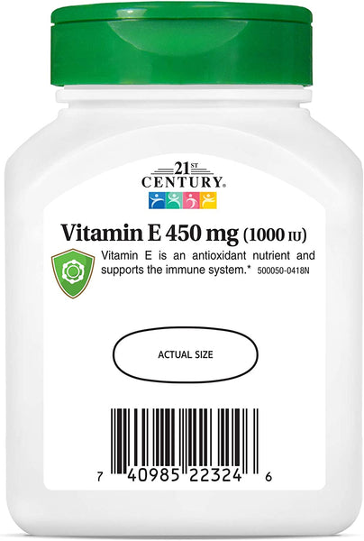 21st Century Vitamin E 1000 I.U. (Dl-Alpha) Softgels, 55-Count