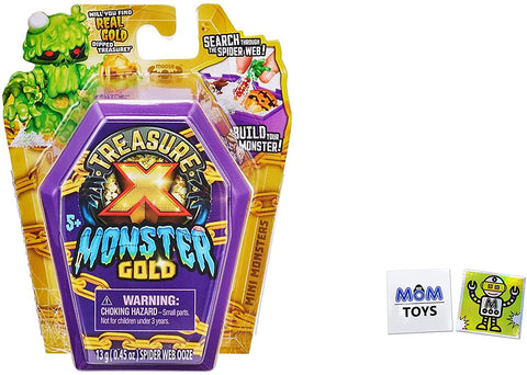 Treasure X Monster Gold Mini Coffin - Monster Hunters Unboxing Adventure Single Pack Bundle - Styles May Vary with 2 My Outlet Mall Stickers