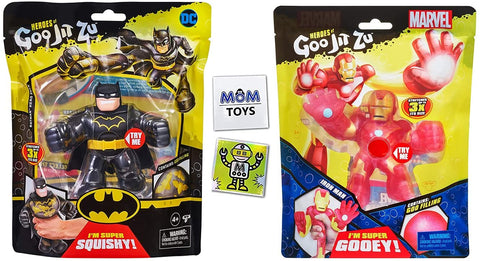 Heroes of Goo JIT Zu 2 Pack DC vs Marvel with Batman and Iron Man Plus 2 My Outlet Mall Stickers