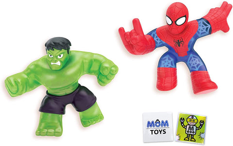 Marvel Heroes of Goo JIT Zu 2 Pack with Spider-Man, Hulk and 2 My Outlet Mall Stickers