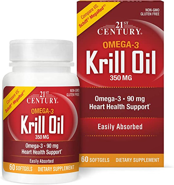 21st Century Health Care, Krill Oil,  350MG, 60 Softgels