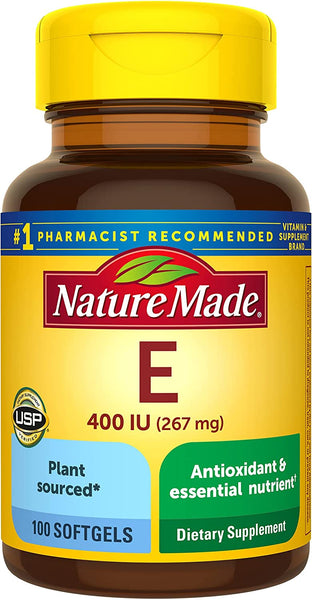 Nature Made Vitamin E 267 mg (400 IU) d-Alpha,100 Softgels