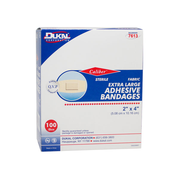 Dukal Fabric Adhesive Bandages 2" x 4" XL