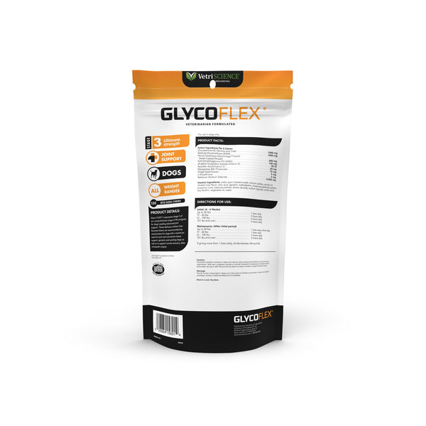 VetriScience GlycoFlex Ultimate Strength Stage 3 Joint Support for Dogs