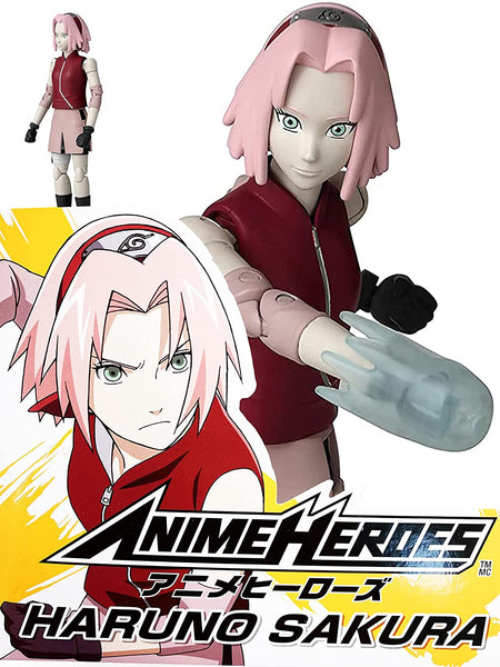 Bandai Naruto Anime Heroes Haruno Sakura Toy Action Figure Toy Bundle with 2 My Outlet Mall Stickers
