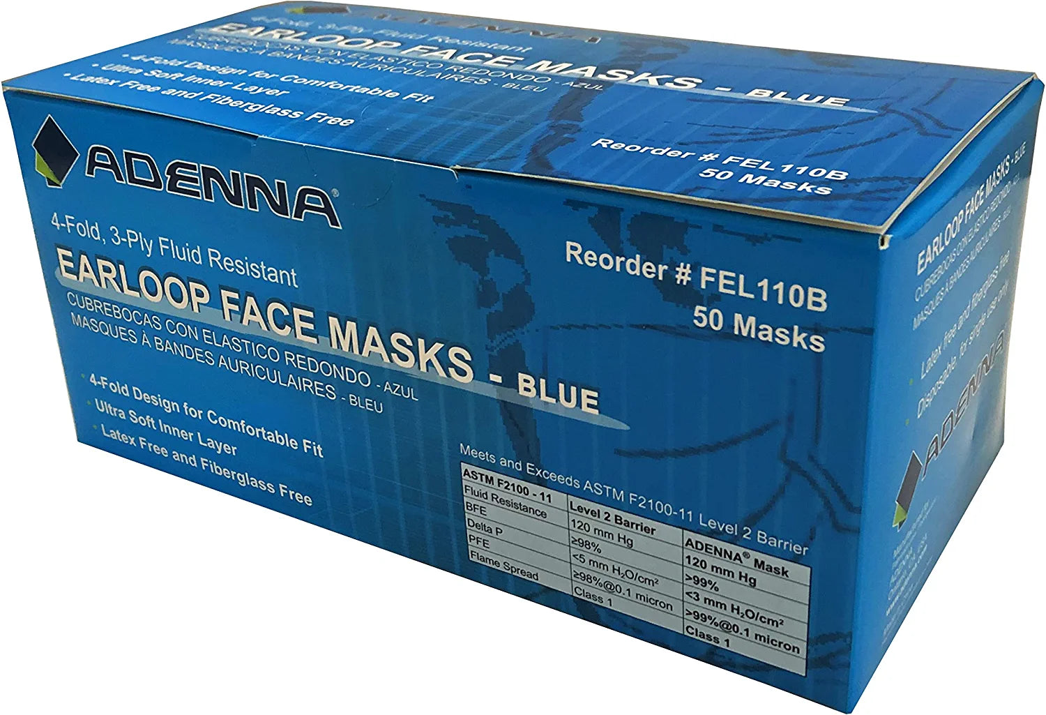 Adenna Earloop Face Mask Blue