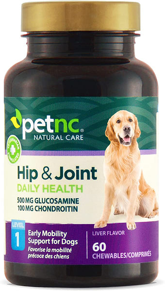 Petnc Natural Care Hip and Joint Health Early Mobility Chewables for Dogs, 60 Count