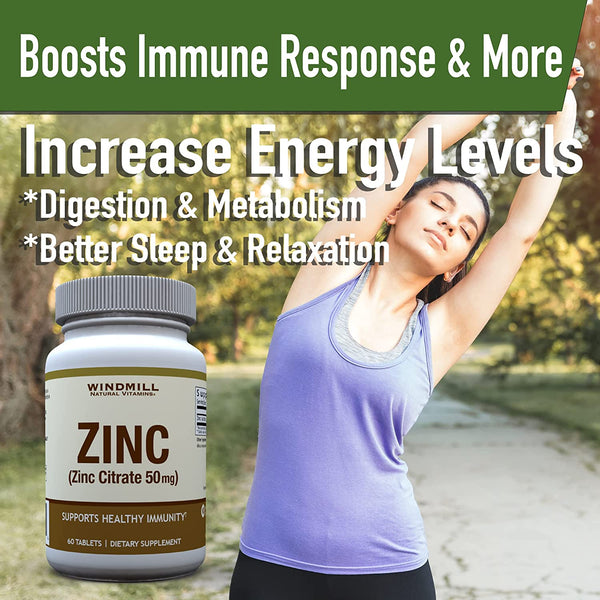 Windmill Natural Vitamins Zinc Citrate 50 mg
