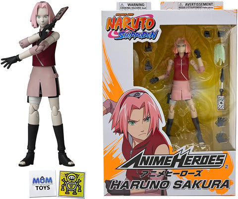 Bandai Naruto Anime Heroes Haruno Sakura Toy Action Figure Toy Bundle with 2 My Outlet Mall Stickers