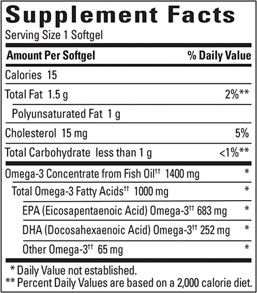 Nature Made Burp-Less Ultra Omega-3 from Fish Oil 1400 mg 90 Softgels