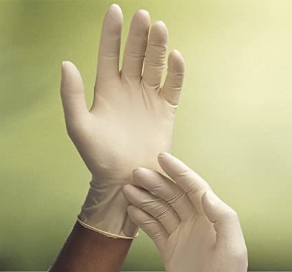 Adenna Gold 6 mil Latex Powder Free Exam Gloves (White, Large)