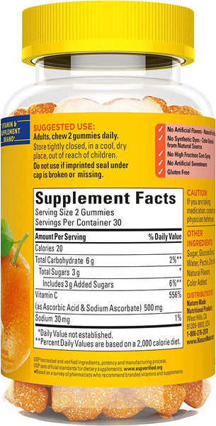 Nature Made Extra Strength Vitamin C 500 mg  60 Gummies
