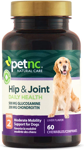 PetNC Natural Care Hip and Joint Health Moderate Chewables for Dogs, 60 Count