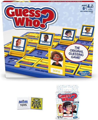 Guess Who Board Game and Guess Who Card Game Bundle with 2 My Outlet Mall Stickers