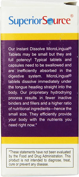 Superior Source No Shot Advanced B12 Vitamins, 2000 mcg, 60 Count