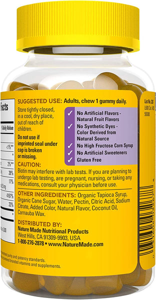 Nature Made Collagen Gummies, 100mg Hydrolyzed Collagen, Lemon Flavor