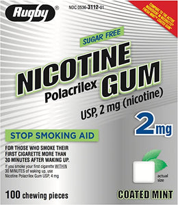 Rugby Nicotine Gum 2 MG Mint 100 GUM