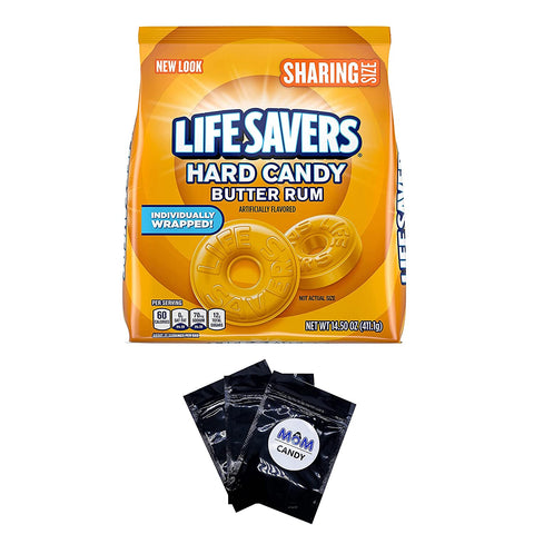 LIFE SAVERS Butter Rum Hard Candy 14.5oz plus 3 My Outlet Mall Resealable Pouches