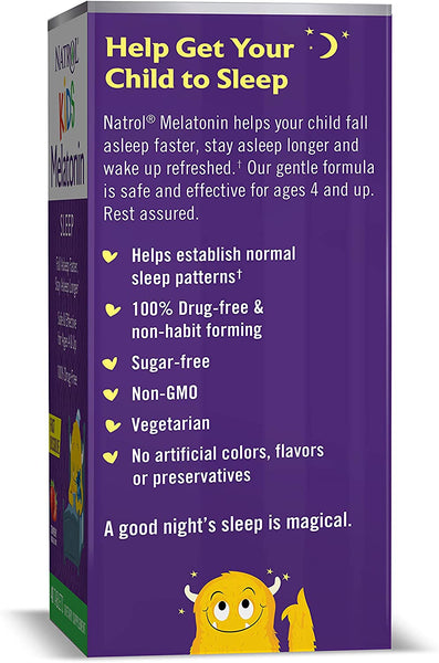 Natrol Kids 1mg Melatonin Fast Dissolve Sleep Aid Tablets 30 Strawberry Flavored Tablets