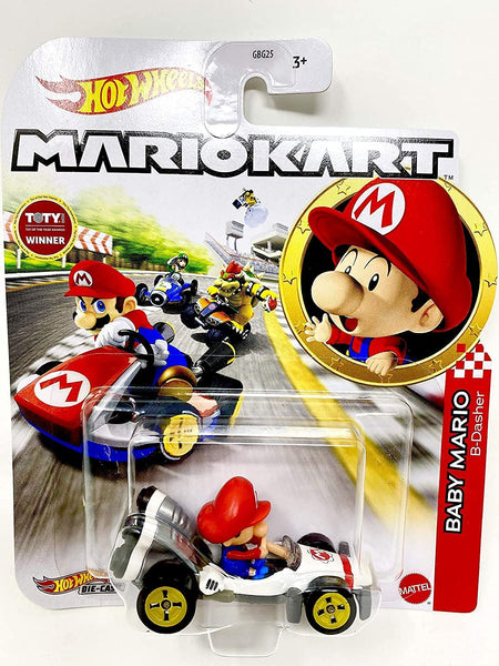 DieCast Hotwheels Mario Kart 7 Pack Mario Kart Bundle Set 1:64 Scale and 2 My Outlet Mall Stickers