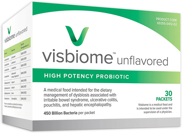 Visbiome Unflavored High Potency Probiotic 450 Billion Live Bacteria