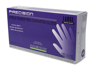 Adenna Precision 4 mil Nitrile Powder Free Exam Gloves (Violet, Large) Box of 100
