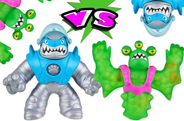 Heroes of Goo JIT Zu Astro Thrash and Merculok Space Alien Action Figure 2 Pack Toy Bundle with 2 My Outlet Mall Stickers