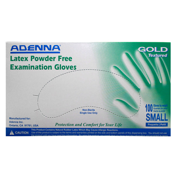 Adenna Latex Powder-Free Examination Gloves Small