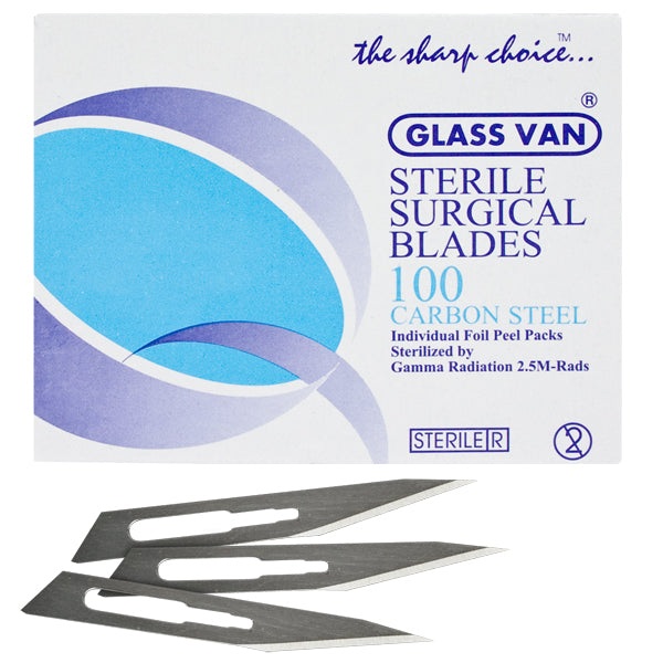 Myco Glass Van Sterile Surgical Blades #11 Carbon Steel