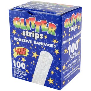 Dukal Glitter Strips Bandages - 100 per Pack