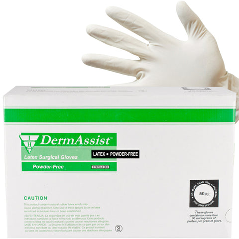 DermAssist Latex Surgical Gloves Powder-Free Size 7.5