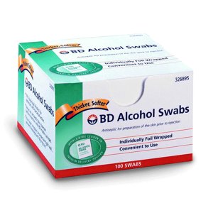 BD Alcohol Swabs 100 Each