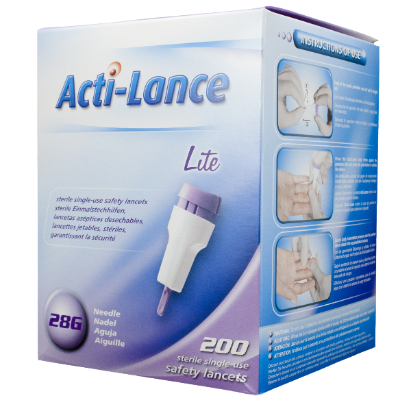 Acti-Lance Sterile Single-Use Safety Lancets 28G X 1.5MM