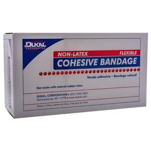 Dukal Cohesive Bandage 1"" x 5 yd, Assorted, Non-Sterile