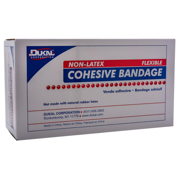 Dukal Cohesive Bandage 1"" x 5 yd, Assorted, Non-Sterile